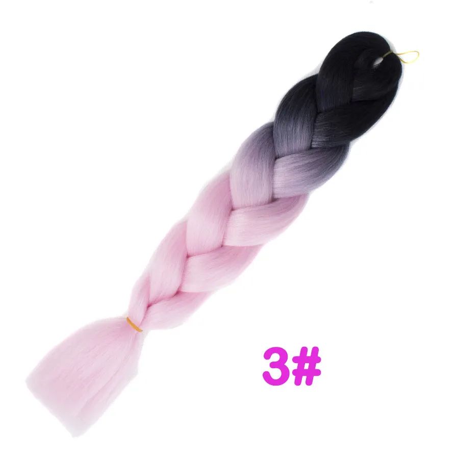 1B/30HL VERVES плетеные волосы, 1 шт., 24 дюйма, вязанные крючком огромные косички, 100 г/шт., синтетические, Омбре, Жаростойкие Волокна, волосы для наращивания, розовые - Цвет: 1B/30HL