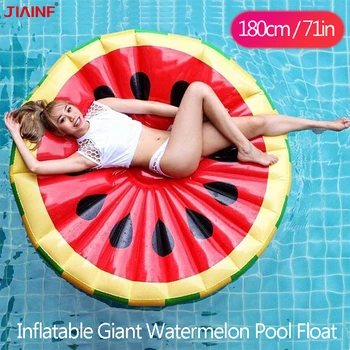 

JIAINF 180cm Watermelon Adult Pool Floating Row PVC Water Laps Sports Beach Inflatable Floating Row Swimming Chair