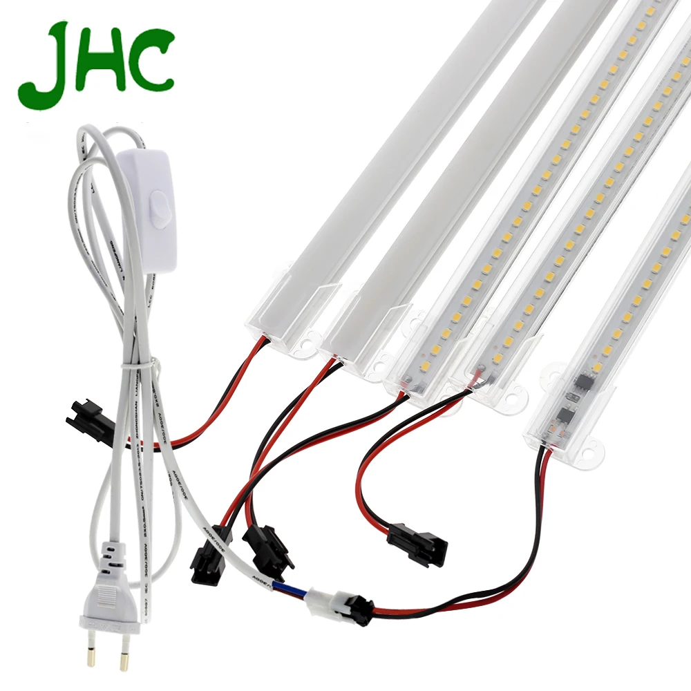 

SMD2835 LED Tube AC220V 8W High Brightness Hard Rigid LED Strip Bar Lights 50cm 72LEDs Energy Saving LED Fluorescent Tubes Set