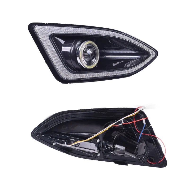  LED daytime running light DRL + COB angel eye + projector lens + halogen fog lamp + turn signal for - 4000131484861