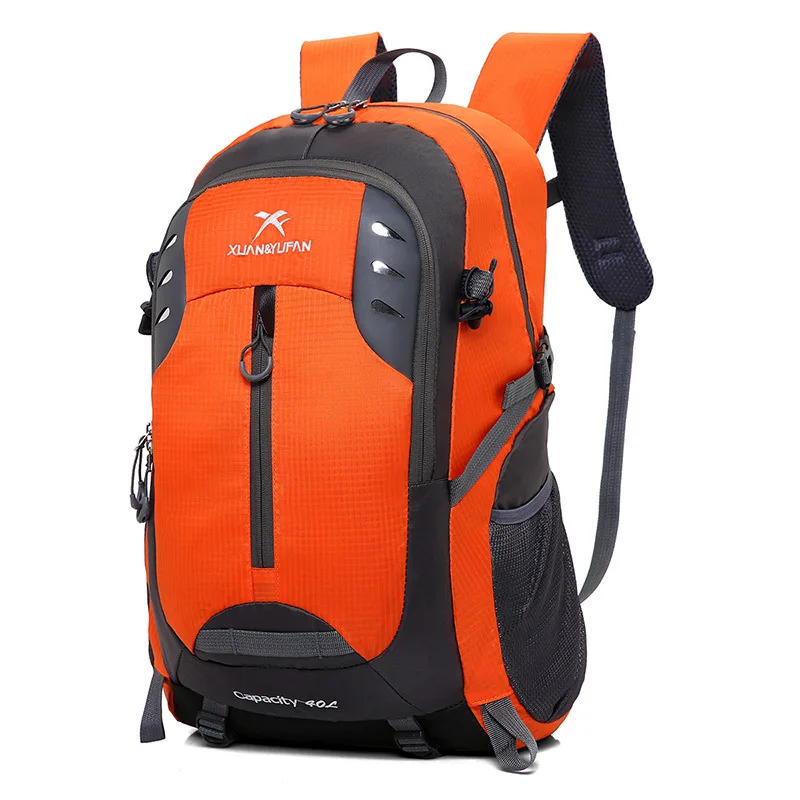 40L, мужские, женские, софтбэк сумки, для улицы, для путешествий, рюкзак, унисекс, для треккинга, альпинизма, водонепроницаемые, походные рюкзаки для мужчин - Цвет: Orange