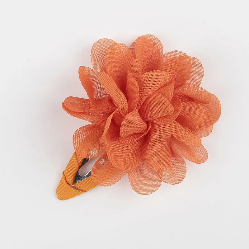 Cute 22 Colors Fashion Baby Girls Mini Chiffon Flowers Hair Clips Sweet Children Hairpins for Kids Hair Accessories