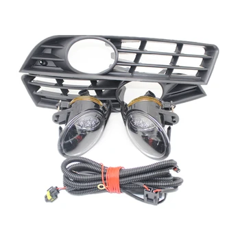 

For VW Passat B6 2006 2007 2008 2009 2010 2011 Car-styling 9 LED Fog Lamp Fog Light Grille Cover Harness Assembly Free Error
