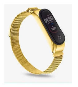 Магнитный браслет ремешок для Xiaomi mi 3 4 металлический Смарт-браслет mi Band мужские браслеты из нержавеющей стали ремешок для mi Band 3 4 - Цвет: Magnet Gold