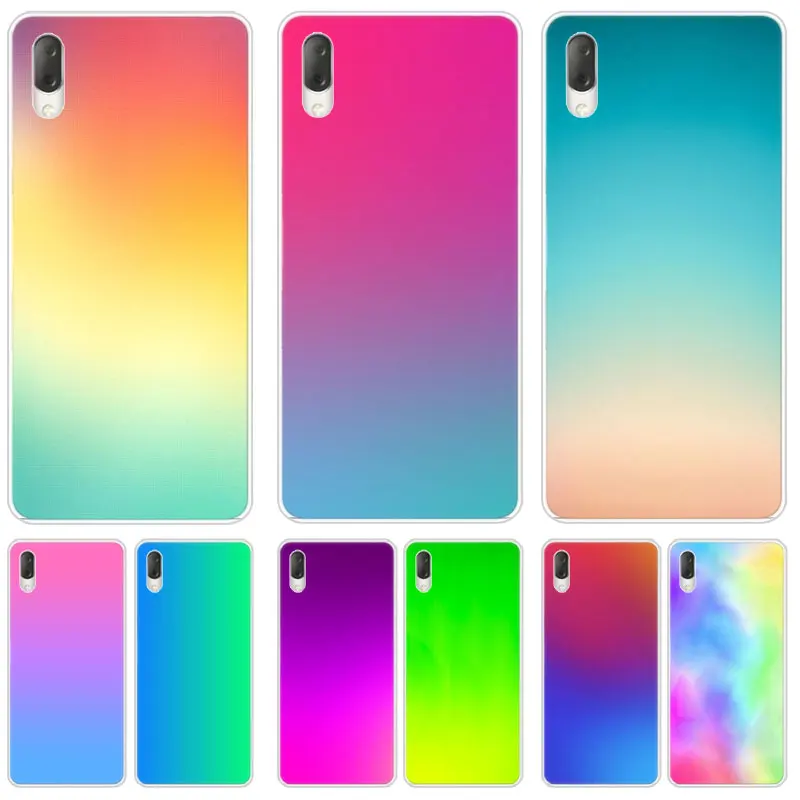 Градиентный цветной чехол для Sony Xperia X XA XA1 XA2 Ultra L1 L2 L3 E5 XZ XZ1 XZ2 Compact XZ3 M4 Aqua Z3 Z5
