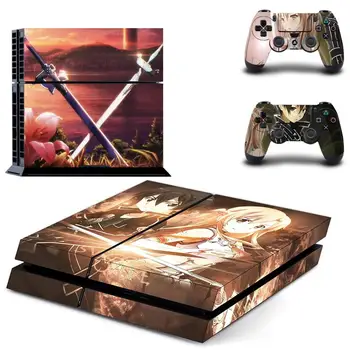 

Sword Art Online SAO Full Cover Faceplates PS4 Skin Sticker Decal For PlayStation 4 Console & Controllers PS4 Skin Sticker Vinyl