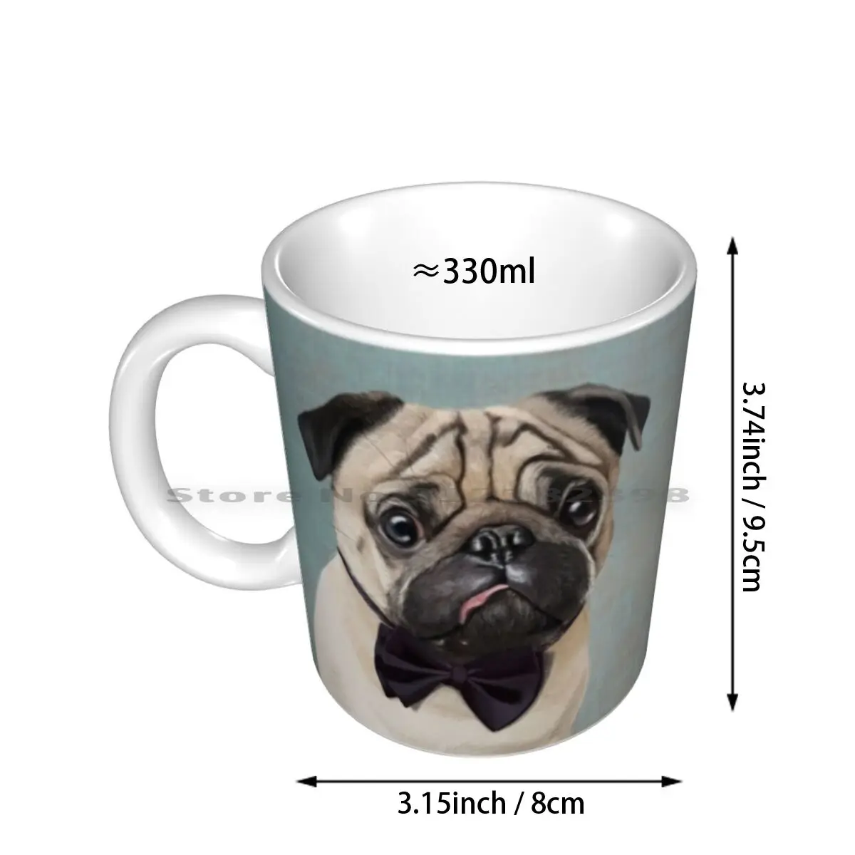 Mr Pug Ceramic Mugs Coffee Cups Milk Tea Mug Light Blue Pet Dog Carlin Cute  Pug Pug Art French Pug Illustration Pug Pug Breed - Mugs - AliExpress