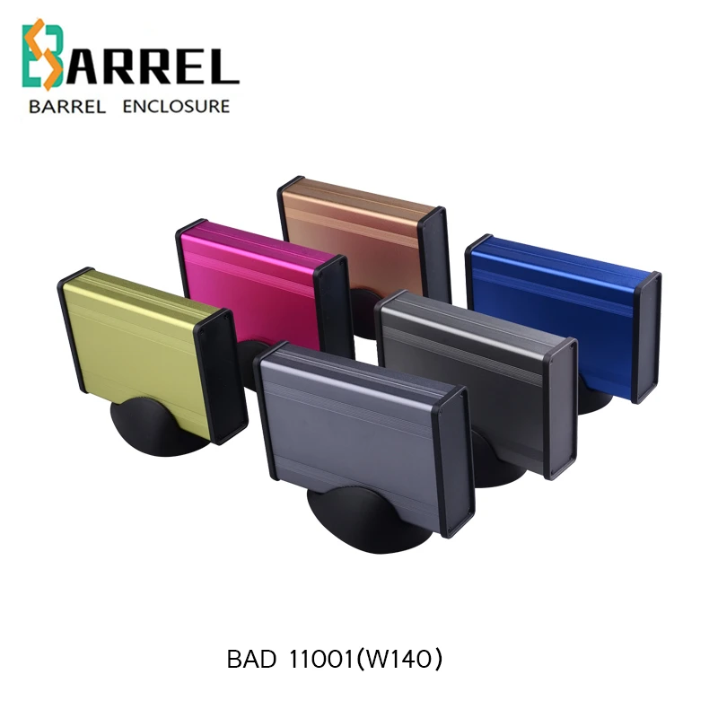 

140*96*33mm extruded aluminum enclosure handheld electronic project instrument box outlet switch control outlet case with base