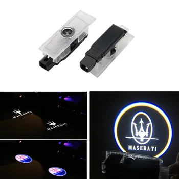 

2Pcs Car LED Door Welcome lamp Laser logo projector warning light For Maserati Quattroporte 2009 Ghibli 2014 Levante 2016-2018