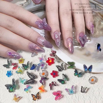 

54pcs/ Nail butterfly insDIY handmade nail three-dimensional butterfly mini nail jewelry small butterfly DIY nail art three-dime