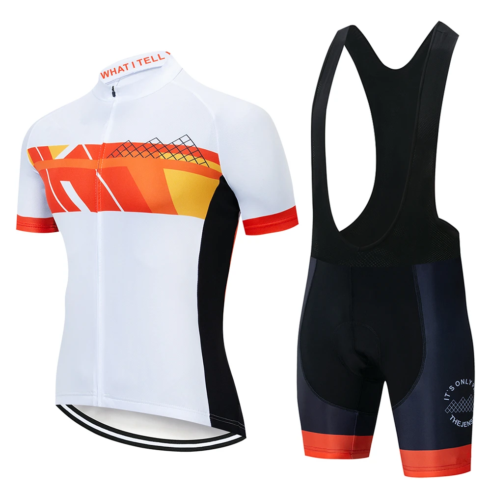 Летняя белая/черная велосипедная одежда с коротким рукавом, топ MTB, велосипедная майка, дышащая велосипедная одежда, ciclismo ropa hombre - Цвет: Pic color