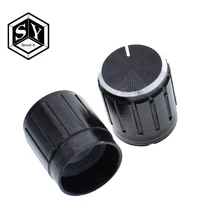 Отлично подходит 10 шт. 15*17 мм ручка потенциометра из алюминиевого сплава поворотный переключатель ручка регулировки громкости черный для DIY