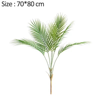 6pcs-Palm Leaves-A Strongwell нордическая имитация листья монстеры из ротанга настенный зеленый искусственный цветок для украшения дома - Color: 6pcs-Palm Leaves-A