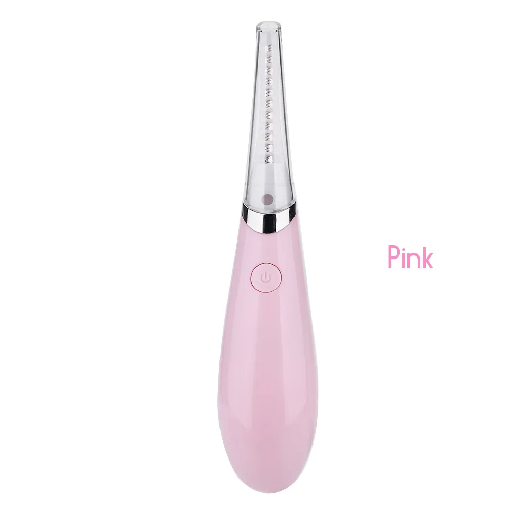 Pink Щипцы для завивки ресниц эффектные розовые прочные вечерние щипцы для завивки ресниц Мини ABS для женщин Электрический нагрев ресниц портативный - Цвет: Pink