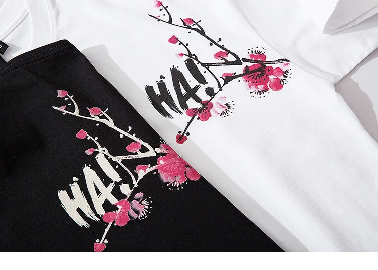 Японский сакура футболка хип-хоп уличная Мужская Harajuku Crane футболка с коротким рукавом летняя модная повседневная футболка хлопок новинка