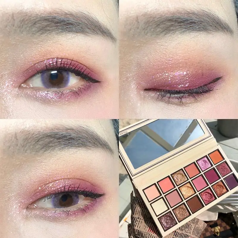 

18Color Eyeshadow Palette Matte Glitter Sequin Eyeshadow Beginner Girl Eyeshadow Waterproof Long Lasting Eye Makeup Pallete PTCS