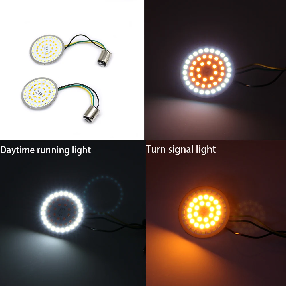 

Motorcycle Bullet LED Turn Signal Light Indicator Lamp 1157 LED Inserts Light for Harley Sportster 883 1200 48 72