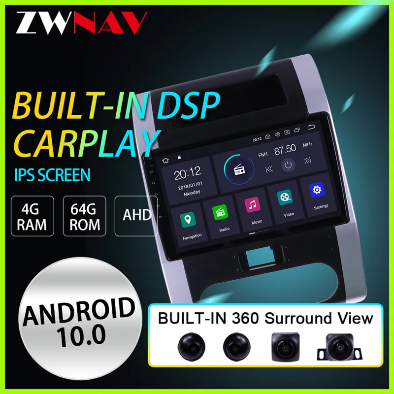 

Android 10.0 Car Radio For Nissan X-Trail T32 T31 Qashqai WIFI GPS Navigation Multimedia video Player 360 Surround View