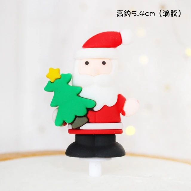Merry Christmas Cake Toppers Santa Claus Doll Cake Decor Angel Doll Cupcake Topper 2021 Merry Christmas Decor for Home Noel cake topper
