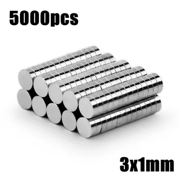 

3x1 mm Neodymium Magnet 5000pcs Mini Small Magnet Strong Powerful Permanent NdFeB Super Strong Powerful Magnetic