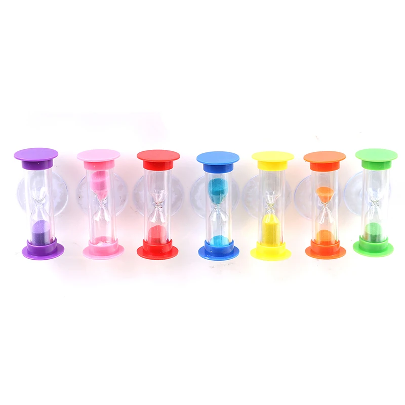 3 Minute Shower Timer Tooth Brushing Timer Creative Gifts Children Supplies Hourglass Sand Clock Plastic Suction Cup 7 Colors