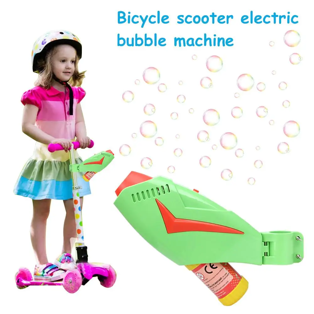 

Cycling Scooter Electric Bubble Machine Children Soap Water Bubble Gun Cartoon Water Gun Children Outdoor Toy Bubble Water Gun