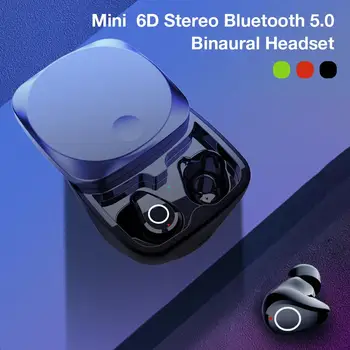 

TWS Mini Bluetooth 5.0 Binaural Headset 6D Stereo In-ear Noise Reduction True Wireless Automatic Pairing Gaming Earphones
