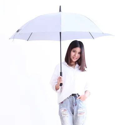Automatic Long Handle Umbrella Women's Rain Or Shine Dual Purpose Men shang wu san Korean-style Creative Simple Hipster Double D