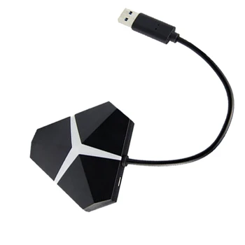 

USB3.0 HUB 4-Port Splitter 3.0 Hub 3.0Hub Extender Color Light Usb Computer Splitter (Black)