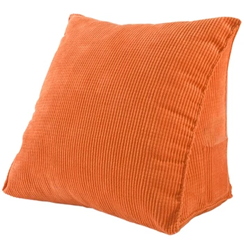 

Solid Color Reading Backrest Cushion Wedge Pillow Thick Corduroy Lumbar Back Pad