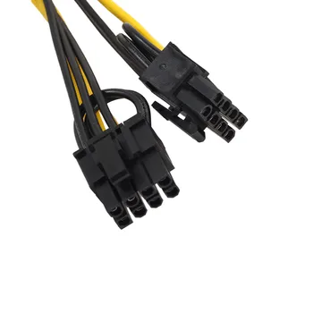 

NEW 8 inches / 20cm PCI-E 6-pin to 2x 6+2-pin (6-pin/8-pin) Power Splitter Cable PCIE PCI Express 6-pin PCIe Female