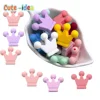 Cute-idea 10pcs Food Grade Silicone Small Crown Beads Baby Teething Teether Toy DIY baby Pacifier chain Accessories Baby goods 1