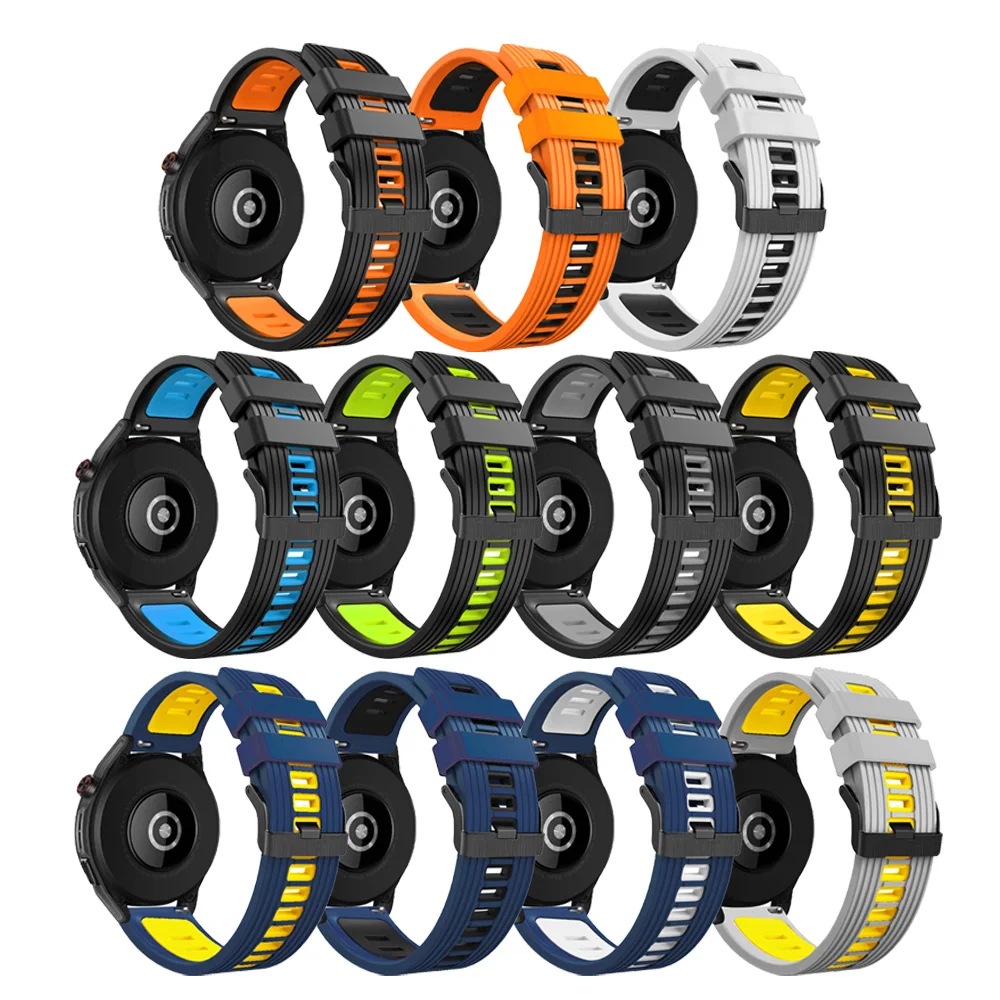Premium 22mm Silicone Smartwatch Band - Black