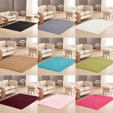 Короткие Плюшевые моющиеся прямоугольные коврики для ног Нескользящие полиэфирные коврики и ковры для кухни гостиной спальни DW265