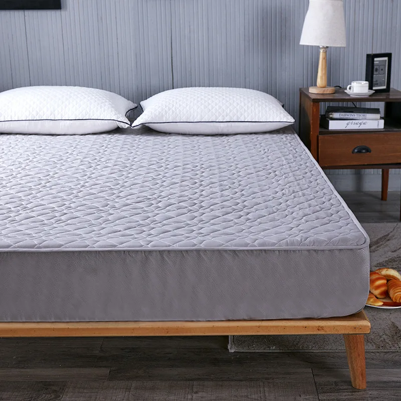 Хлопок, Высококачественная новая простыня, многомерный эластичный наматрасник, 200*220 см, кровать, подушка, одеяло, матрас, протектор - Цвет: Gray