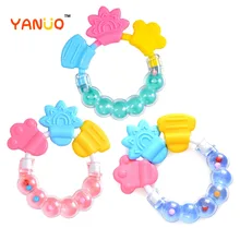 Jouets pour nouveau né, anneau de dentition, hochet, Gel dentaire, Station de compression, Gadgets pour bébé, supplément d'alimentation, jouets en Silicone 