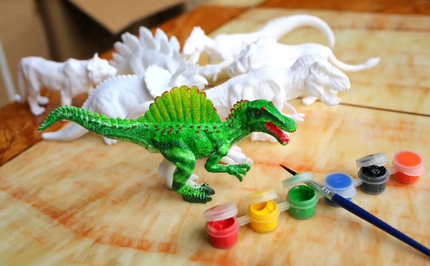 

Children Handmade Painting Dinosaur Vinyl White Embryo DIY Color Toy Gypsum Doll Coloured Drawing T-Rex Mould-Shape