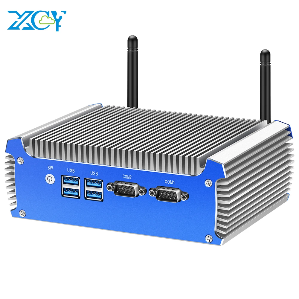 XCY Мини ПК i7 5500U i5 5200U i3 4005U Windows 10 Linux RS232 двойной гигабитный сетевой адаптер HDMI VGA 4xusb Wi Fi безвентиляторный промышленный компьютер|Мини ПК|   | АлиЭкспресс