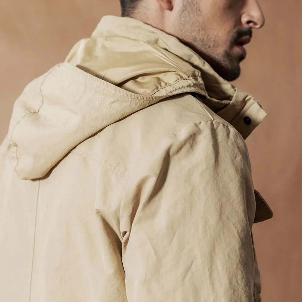 discounted  SIMWOOD 2019 Autumn Winter New Hooded Field Jacket Men Fashion Cargo Jackets Multi Pocket Outerwear