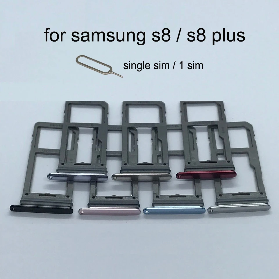 

For Samsung Galaxy S8 G950 G950F S8 Plus G955 G955F Original Phone Housing New SIM Card Adapter And Micro SD Card Tray Holder