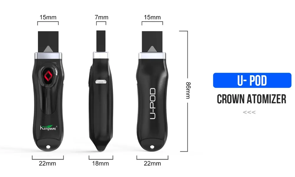 Original kangvape U-POD 650mAh Kit with ceramic coil adjustable voltage E Cigarette Vape mini kit for Juul pod vs minifit kit (15)