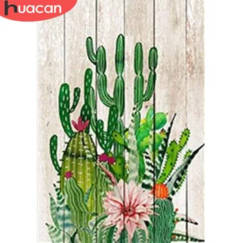 

HUACAN 5d Diy Diamond Painting Mosaic Cactus Diamond Embroidery Scenery Full Square Drill Picture Of Rhinestone Home Decor Kit