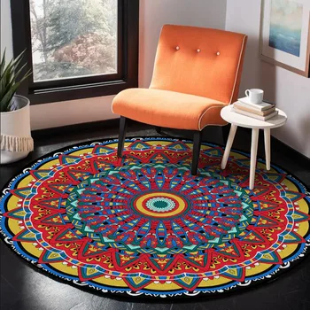 

Round Carpets for Living Room Bedroom Rugs Nordic Geometric Large Area Rug Home Carpet Computer Chair Floor Door Mat Decoration