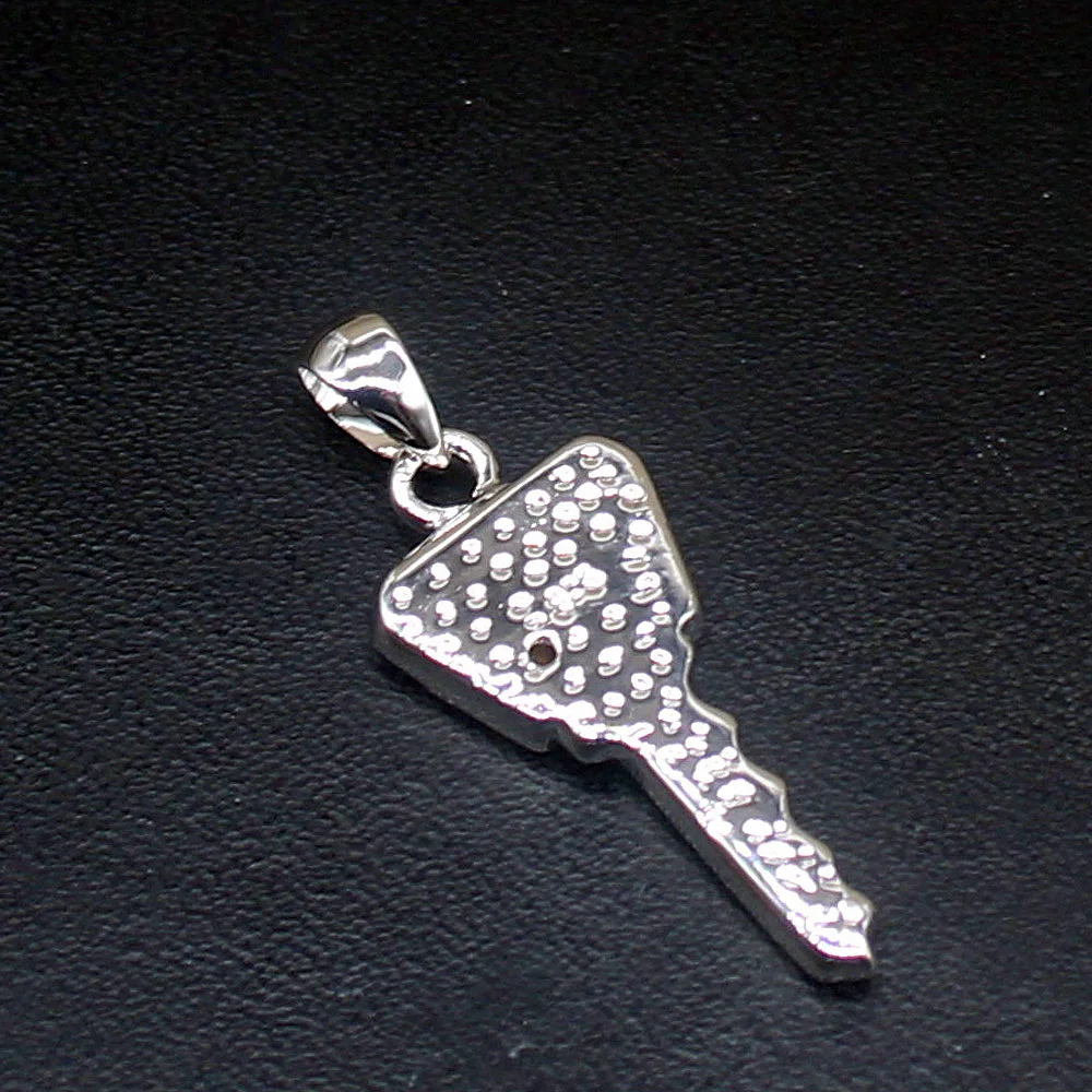 Gemstonefactory Jewelry Big Promotion 925 Silver Key Shape Australian Blue Opal Women Ladies Gifts Necklace Pendant 20214533