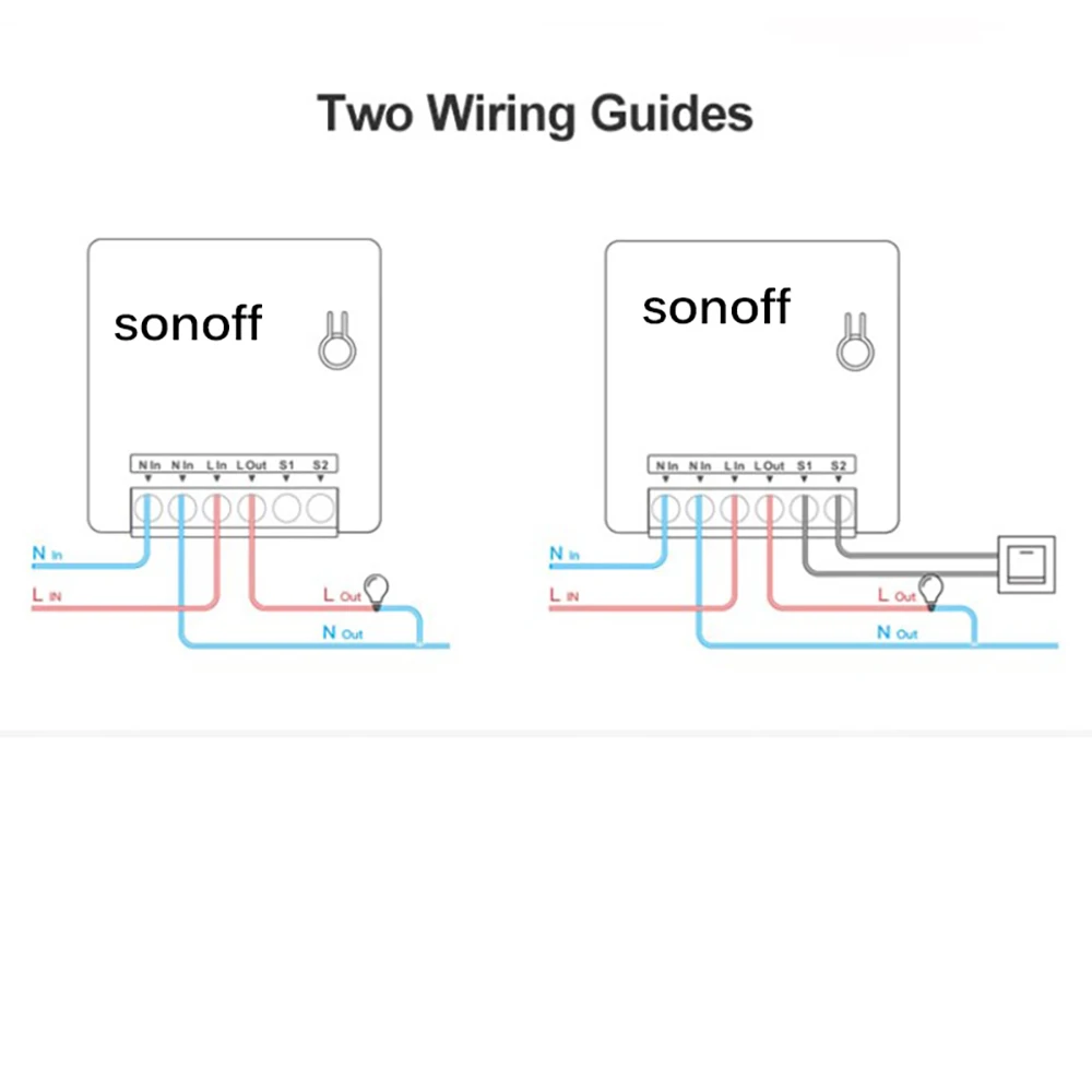 SONOFF MINI DIY WiFi переключатель двухсторонний умный переключатель маленький светильник с таймером переключатель модуль дистанционного управления работа с Alexa Itead