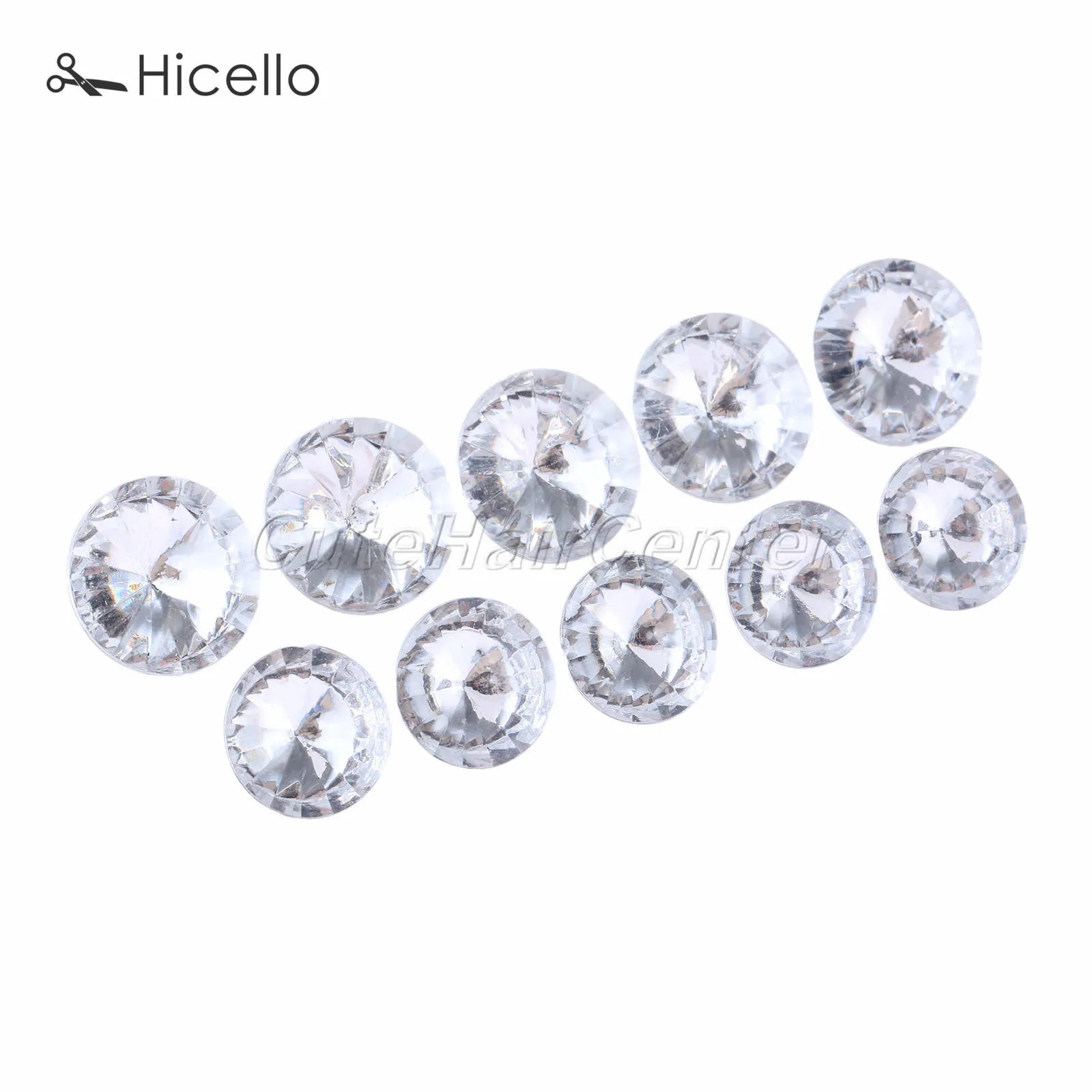 10sets Crystal Buckles Acrylic Diamond Nails Buttons Decorative Sewing Furniture Knot 25mm/30mm Decoration Hicello