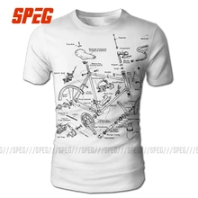 Футболка с принтом велосипедного велосипеда байкера, полиэстер, одежда с коротким рукавом, футболки с круглым вырезом, новинка, подарок для байкеров, Мужская забавная футболка