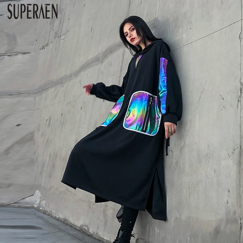 SuperAen с капюшоном осень-зима Вельветовое платье Новинки для женщин хлопок Повседневное женская одежда Pluz Размеры модные женские туфли Костюмы