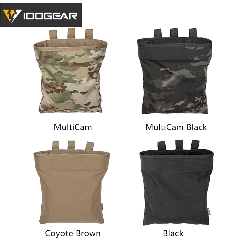 IDOGEAR MOLLE Dump Pouch Tactical Mag Recovery Pouch Drawstring Magazine Recycli 