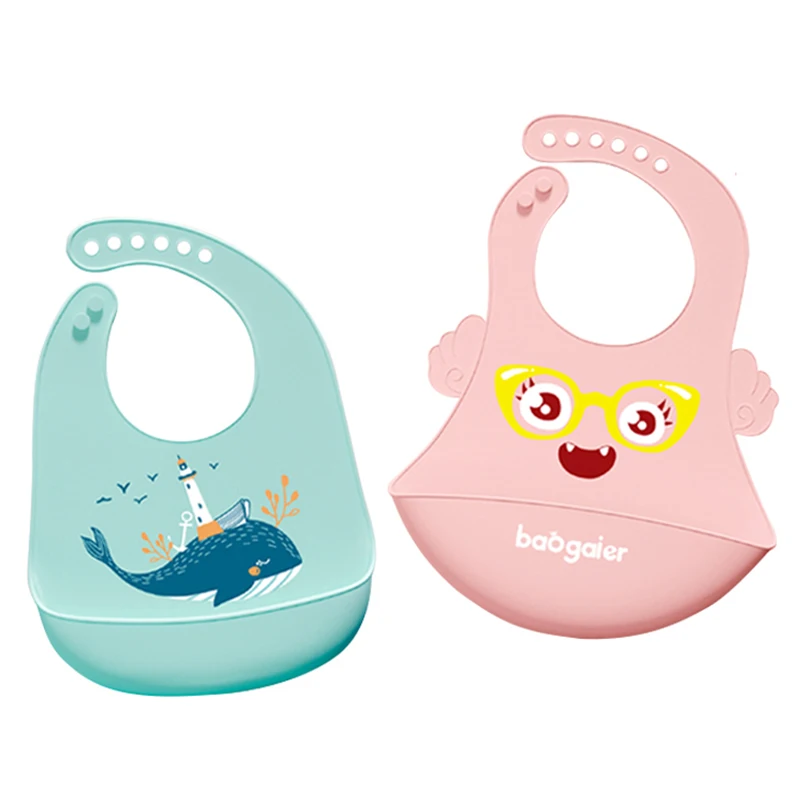 

Baby Bibs Waterproof Silicone Feeding Baby Saliva Towel Newborn Cartoon Aprons Baby Bibs Adjustable Burp Cloths Bandana